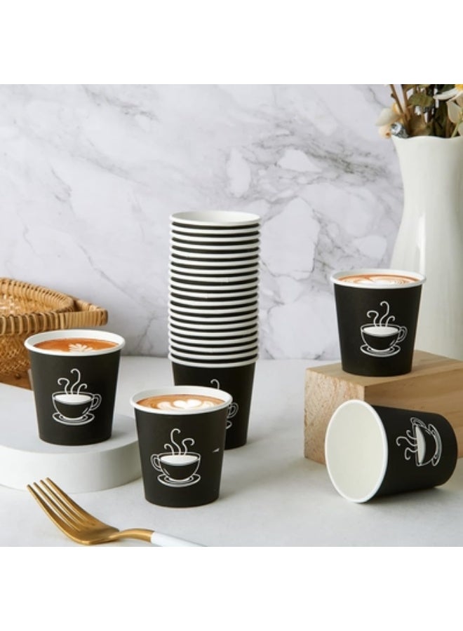 100 Pcs Disposable Coffee Paper Cups for Espresso, Tea, Coffee Suitable for Party and Travel Multicolor and Graphic Cups Suitable for Coffee Shops, Restaurants, Offices and Special Occasions - Image 1